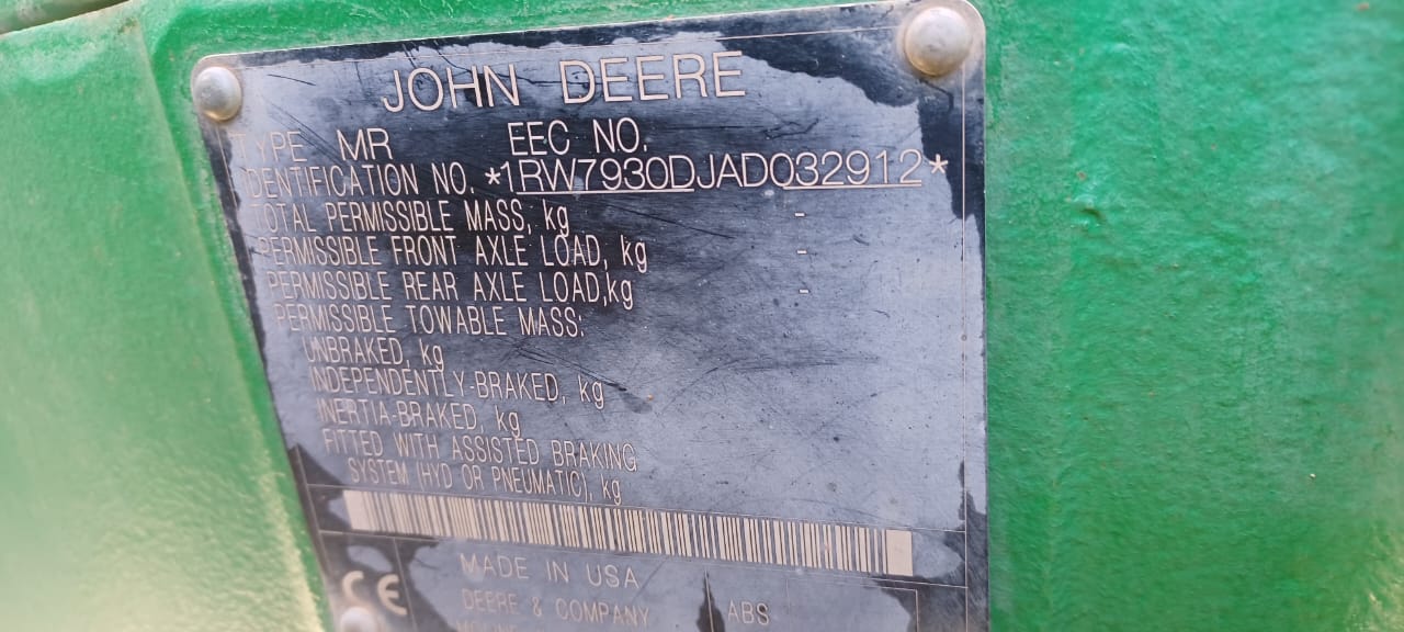 JOHN DEERE 7930 Tractor For Sale at AFGRI Equipment Polokwane