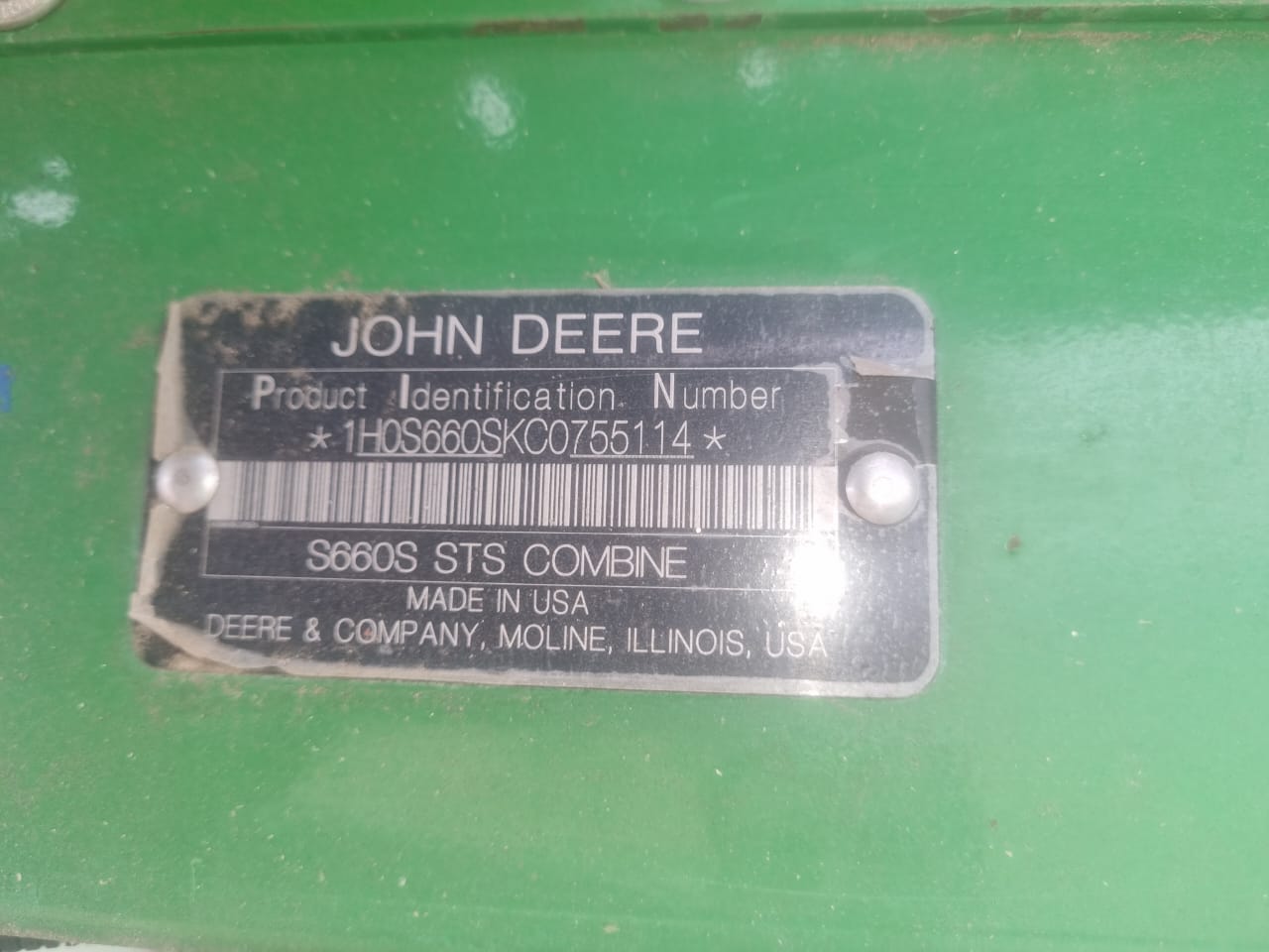 John Deere - S660 Combine - For Sale at AFGRI Equipment (Standerton)