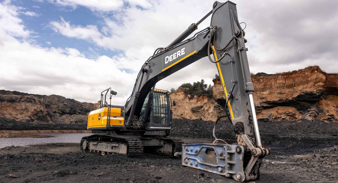 John Deere E210 Excavator_At_Worksite