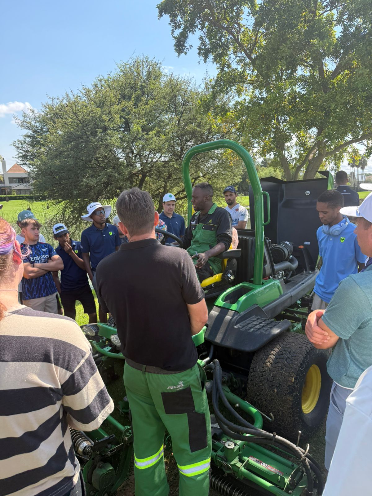 Technicians Workshop at African Turf Academy AFGRI Equipment Technicians at a training workshop to provide training to learners African Turf Academy